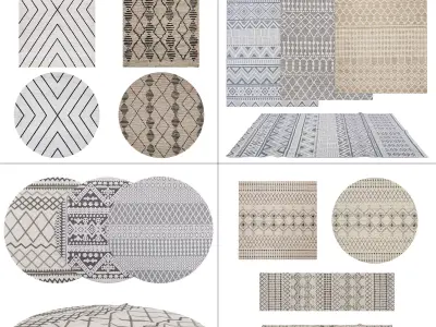 4 in 1 Rug Collection No 30 Low-poly 3D model