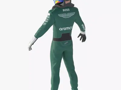 F1 Aston Martin Suit 2024 3D model