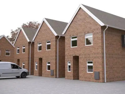 House build in 1980s in England UK Free 3D model