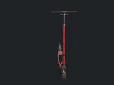 Red Scooter - Kick Scooter - Kids Scooter - Small Scooter  Low-poly 3D model