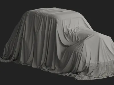 Vintage Car Cover 03 3D model