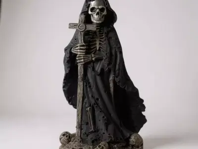 Death sculpture decoration gothic 3D print model