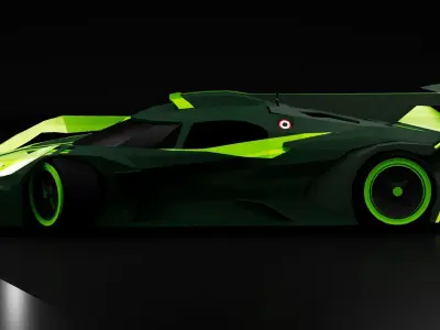 Baguette Builder - Low Poly Generic Hyper Car Low-poly 3D model