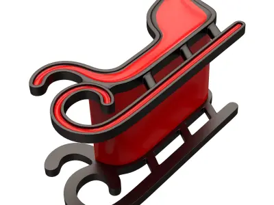 Mini Christmas Sleigh 3D print model
