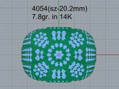 Diamond Square Ring 4054 3D print model