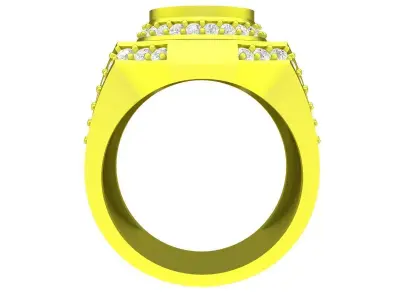 Luxury Round Ruby Diamond Ring for Men 5374 3D print model