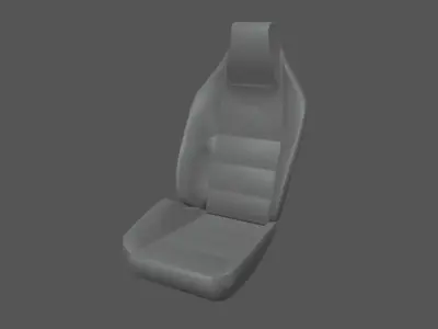 Car Seat 07 Low-poly 3D model