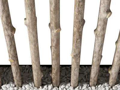 Branch thick decor fundament n1 3D model