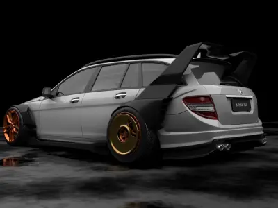MercedesBenz wide bodykit Concept 3D model