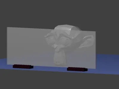 Glass fence Free low-poly 3D model