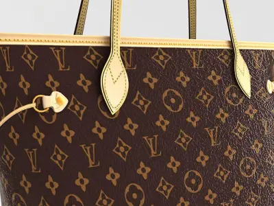 Louis Vuitton Neverfull 2012 Low-poly 3D model