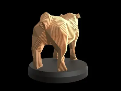 Parametric Bulldog Low-poly 3D model purchase