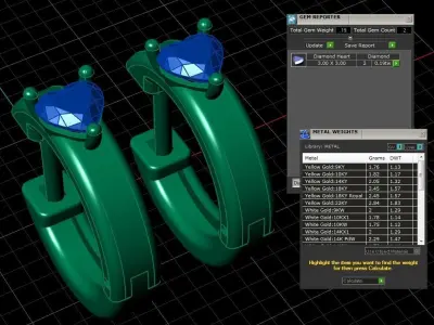 Jewelry Earrings 3mm heart 3D print model