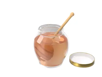 Honey Jar Low-poly 3D model