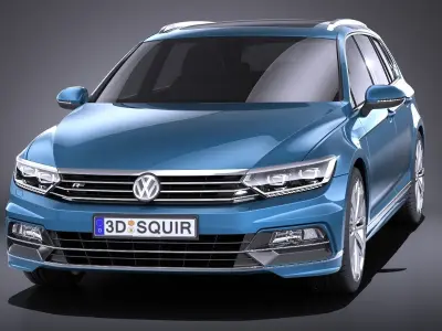 Volkswagen Passat Variant R-line 2015 VRAY 3D model