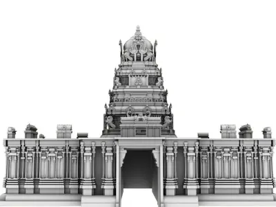 gold temple 3d model 3D model