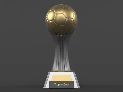 Gold Trophy Cups Collection 3D Model Pack