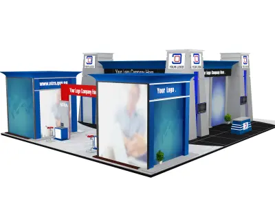 Booth Exhibition Stand a590a 3D model