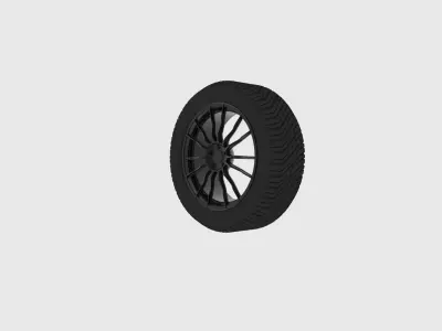 Car Wheel 3D model - UV Mapped and Polygon mesh