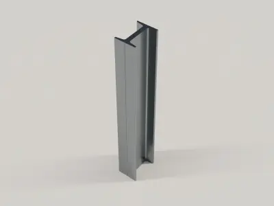 Standard Structural Steel Columns and Beams Low-poly 3D model