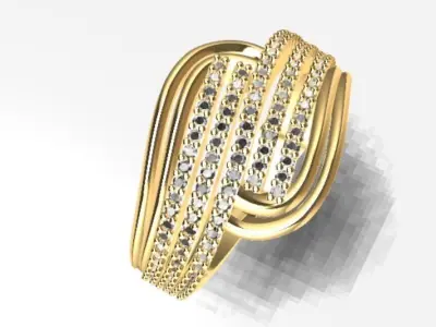 5 line ring Free 3D print model