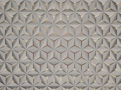 3D Hexagon Panel Low-poly 3D model