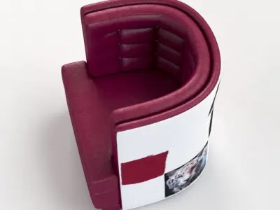 Tufted Barrel Chair 3D model