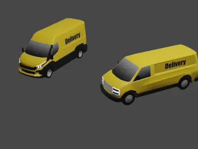 Low poly vehicle pack  Low-poly 3D model