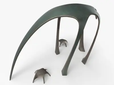 Modern Abstract Animal Sculpture Low-poly 3D model