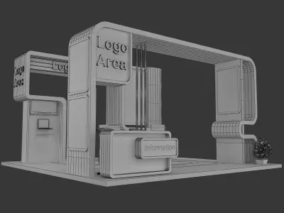 Booth Exhibition Stand a485b 3D model