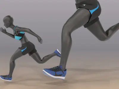 Woman mannequin V2 Rigged Low-poly 3D model