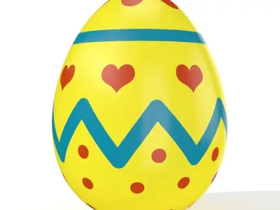 Easter Egg Cracked  N007 Low-poly 3D model