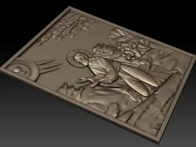 Jesus Prays in the Garden of Gethsemane 3D model