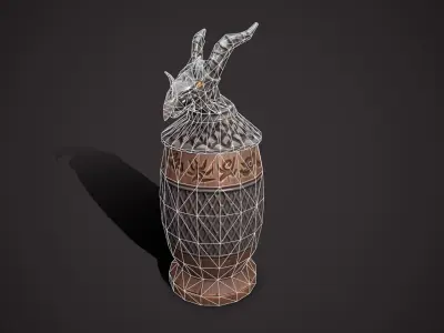 Dragon urn Low-poly 3D model