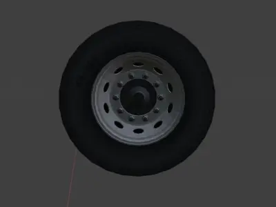 Truck wheels 3D model