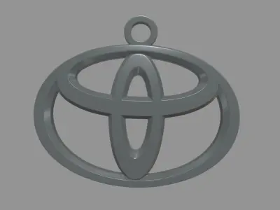 Toyota Key Ring Chain 3D print model