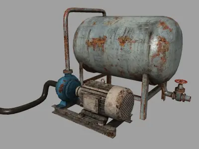 Pump station pack Free low-poly 3D model