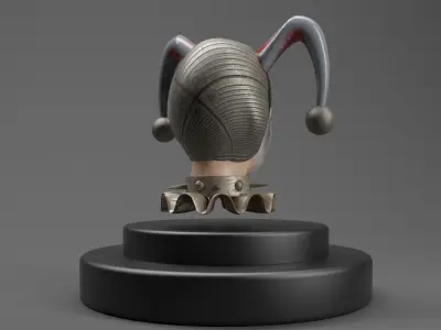 CLOWN HEAD GIRL LUXURY  Low-poly 3D model