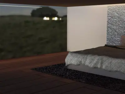 Interior Of Basic Bedroom Free 3D model
