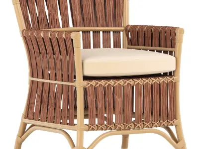 Armchair ELIOT rattan 3D model
