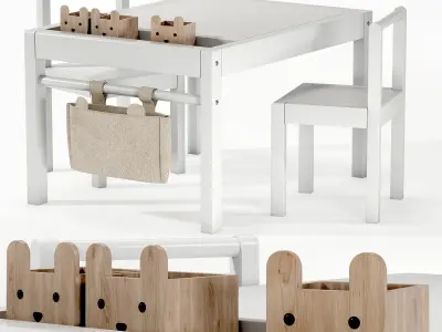 Kids Play Table Set 3D model