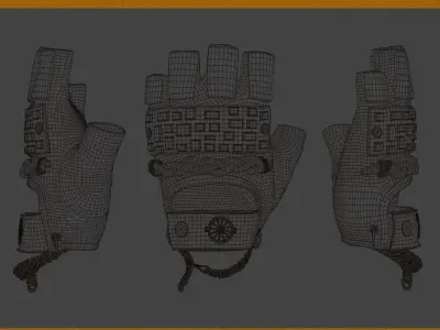 Mad Max Glove Low-poly 3D model