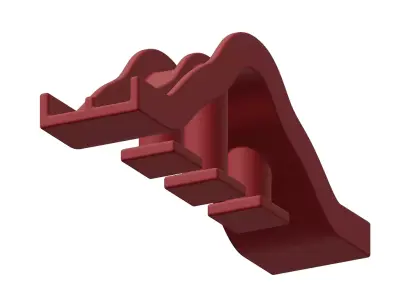 Plastic High Lift Bridge Toy 3D model