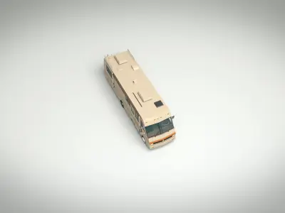 Low Poly Motorhome 02 Low-poly 3D model