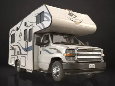 Class C RV Motorhome Low-poly 3D model