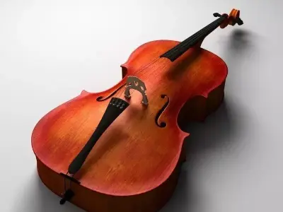 Realistic Cello 3D model