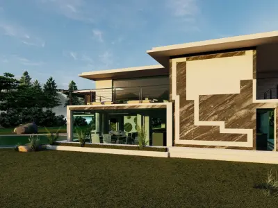 MODERN VILLA 3D model 8
