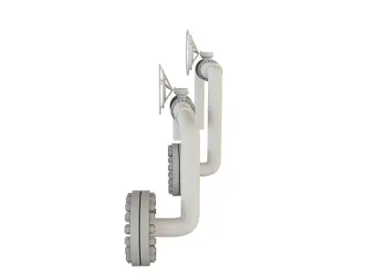 Industrial Gas Pipes m4 3D model