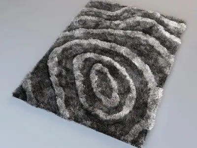 Carpet fur rug 3D model