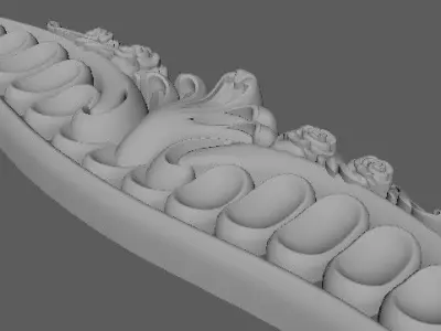 headboard velvet - 3D model